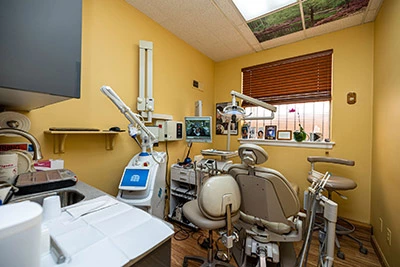 an exam room at Schlobohm Dental where preventive dentistry is performed